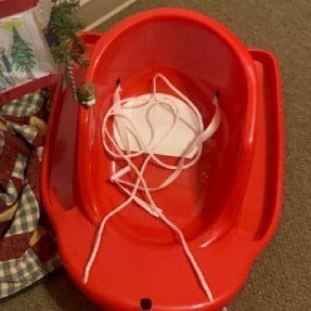 Flexible Flyer Baby Pull Sled. Toddler Boggan. Sleigh for Kids